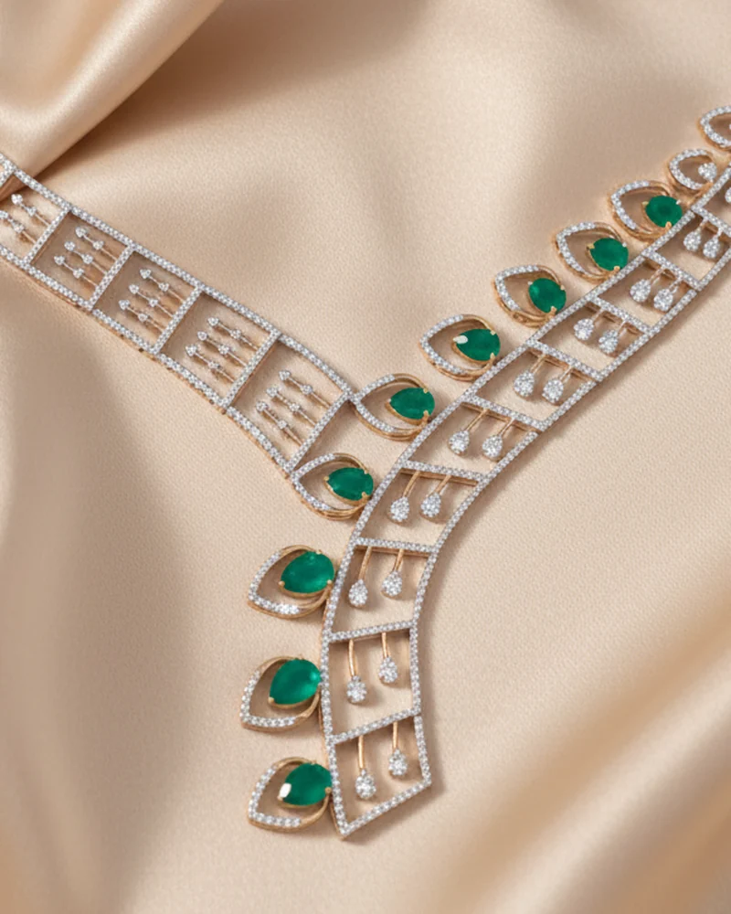 The emerald drops, close